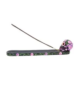 Sugar Skull Mit Blumen Räucherstäbchen Halter 10 Sugar Skull Mit Blumen Räucherstäbchen Halter -Halloween sugar skull mit flowers raeucherstaebchen halter sugar skull with flowers incense burner 50735 03
