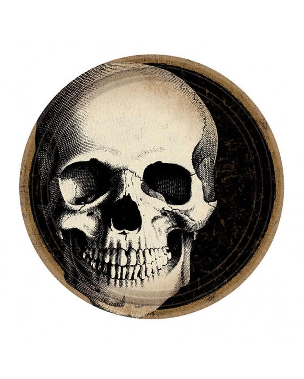 Totenschädel Boneyard Pappteller 10 St. 3 Totenschädel Boneyard Pappteller 10 St.