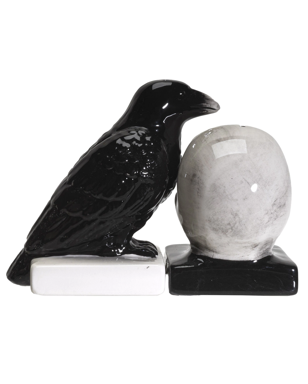 Totenschädel & Rabe Als Salz & Pfefferstreuer 4 Totenschädel & Rabe Als Salz & Pfefferstreuer – Bild 2