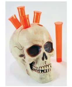 Totenschädel Für Hochprozentiges -Halloween totenkopf fuer hochprozentiges schaedel mit schnapsglaesern totenschaedel fuer hochprozentiges als halloween deko bild2 21121