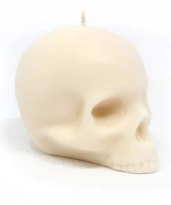 Totenschädelkerze Ohne Kiefer 6,5cm -Halloween totenkopfkerze ohne kiefer totenschaedelkerze ohne kiefer jawless skull candel gothic deko 53162 02