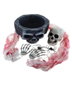 Totenschädelschale Mit Led Totenkopf Deko Set -Halloween totenkopfschale mit led totenschaedel deko set skull bowl w led skull deco set 51762 02