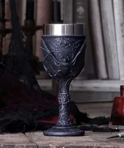 Gothic Vampirfledermaus Weinkelch -Halloween vampirfledermaus weinkelch gothic deko und wohnaccessoires dark fang goblet 52213 5