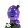 Lila Fliegenpilz Räucherkegel Häuschen 12,5cm -Halloween violetter fliegenpilz raeucherkegel halter purple smoking toadstool incense cone holder 53768 01