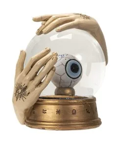 Hellseher Schneekugel Mit Auge 13cm -Halloween wahrsage kugel mit auge fortune teller globe with eye spirituelle deko okkulte deko 54739 05