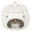 Weiße Halloween Kürbis Duftlampe 1 Weiße Halloween Kürbis Duftlampe -Halloween weisse jack o lantern kuerbis duftlampe white jack o lantern pumpkin oil burner halloween tischdeko 53767 01