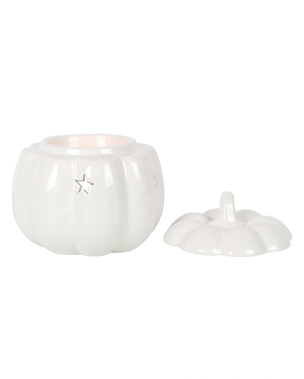 Weiße Halloween Kürbis Duftlampe 5 Weiße Halloween Kürbis Duftlampe – Bild 3